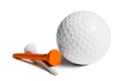 Golf ball with tees